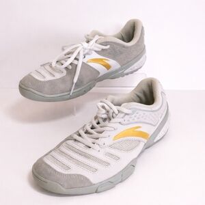 Anta Fencing Shoes Mens No Slip Size 5.5 White and Gold Colorway Discontinued